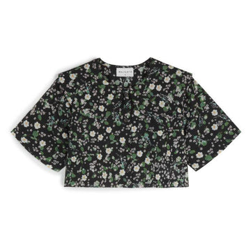 Leonilde Black Garden Crop Top
