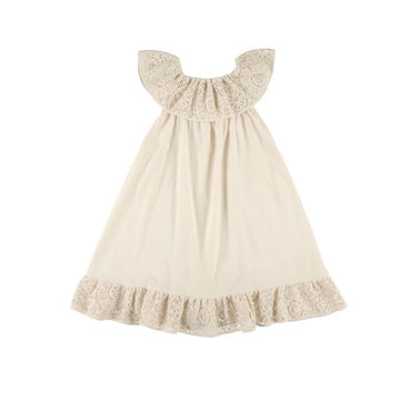 Long Ruffles Crochet Dress