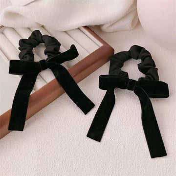 Black velvet scrunchie