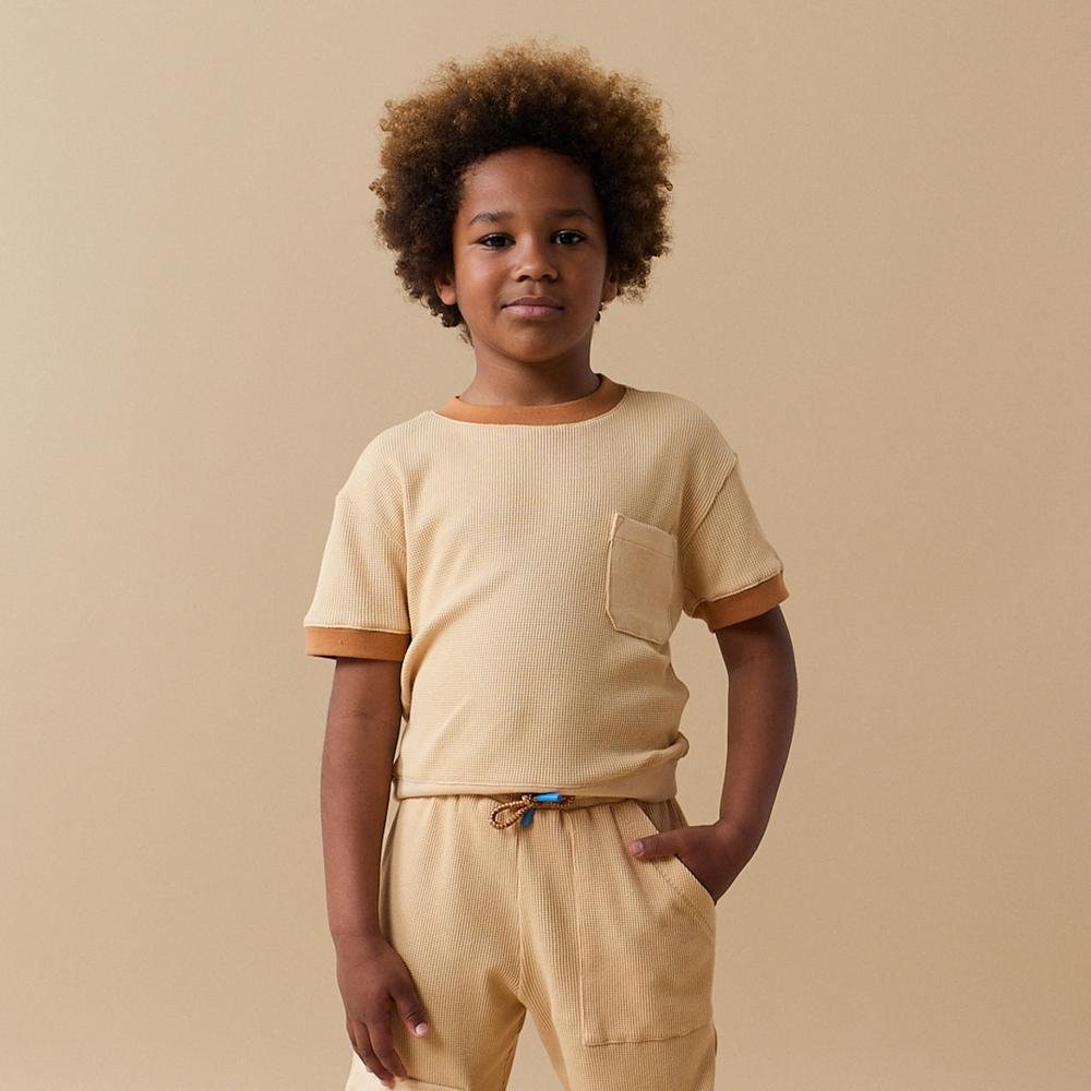 Knits T-Shirt and Pants Cotton Khaki (Set)