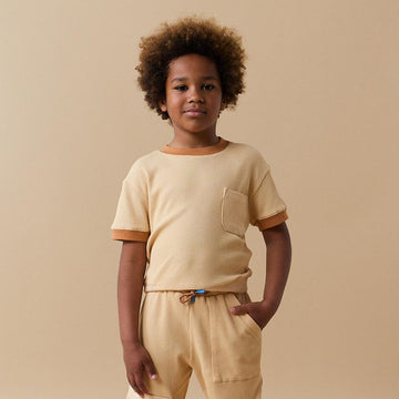 Knits T-Shirt and Pants Cotton Khaki (Set)