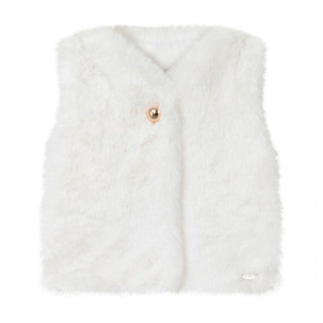 Faux fur vest ( white )