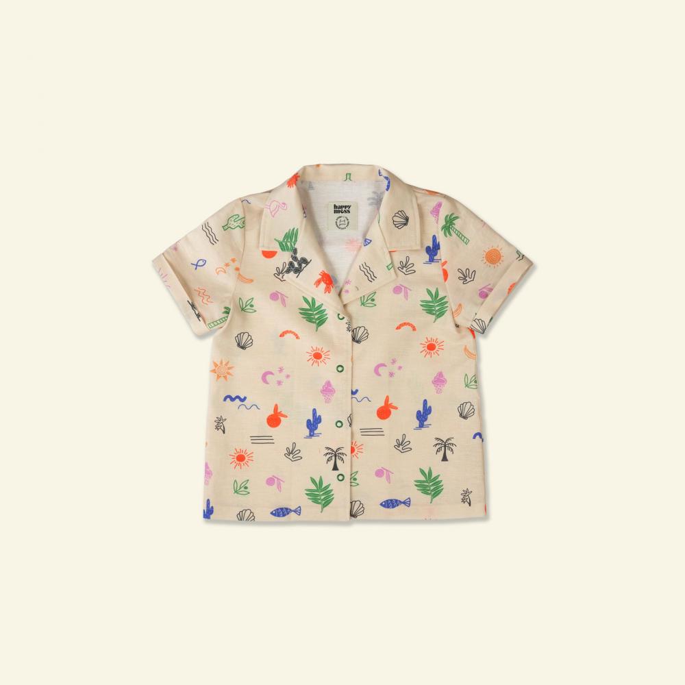 Child Linen Shirt - Safari