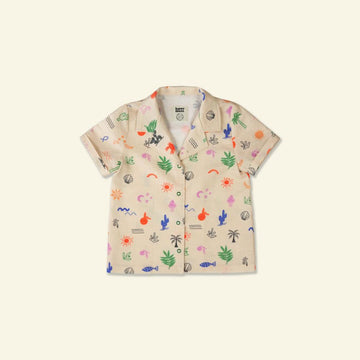 Child Linen Shirt - Safari