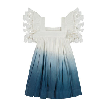 Serena Girls Tassel Dress Blue Ombre