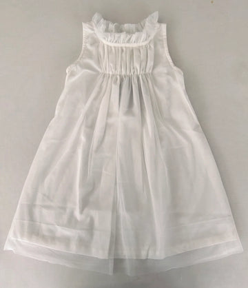 Elegant Lav Nylon Net Tulle Dress with Ruffle Kids and Infant