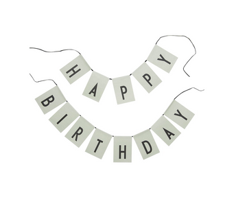 Happy Birthday Flags - Green