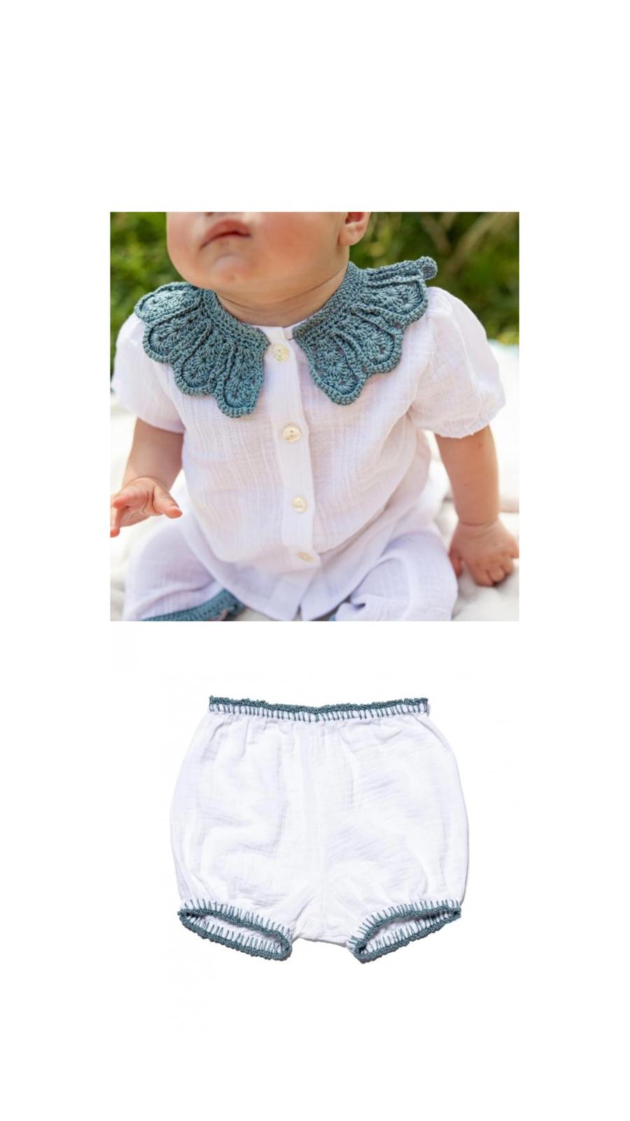 Blouse Flora & Shorts Parker Light Moon (Set)
