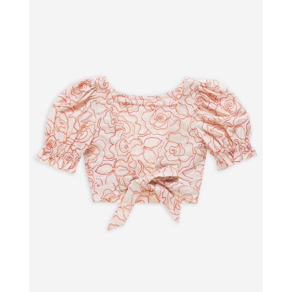 Skirt Emb Azalea with Blouse Open Back Set