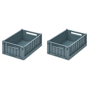 WESTON SMALL STORAGE BOX 2-PACK WHALE BLUE