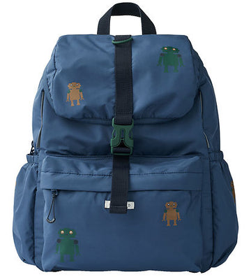 Christine School Backpack/Robots / Indigo blue