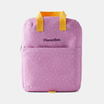 Lunch Tote Bag - pansy dashes