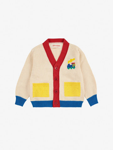 Bobo Choo Choo color block cardigan ( offwhite )