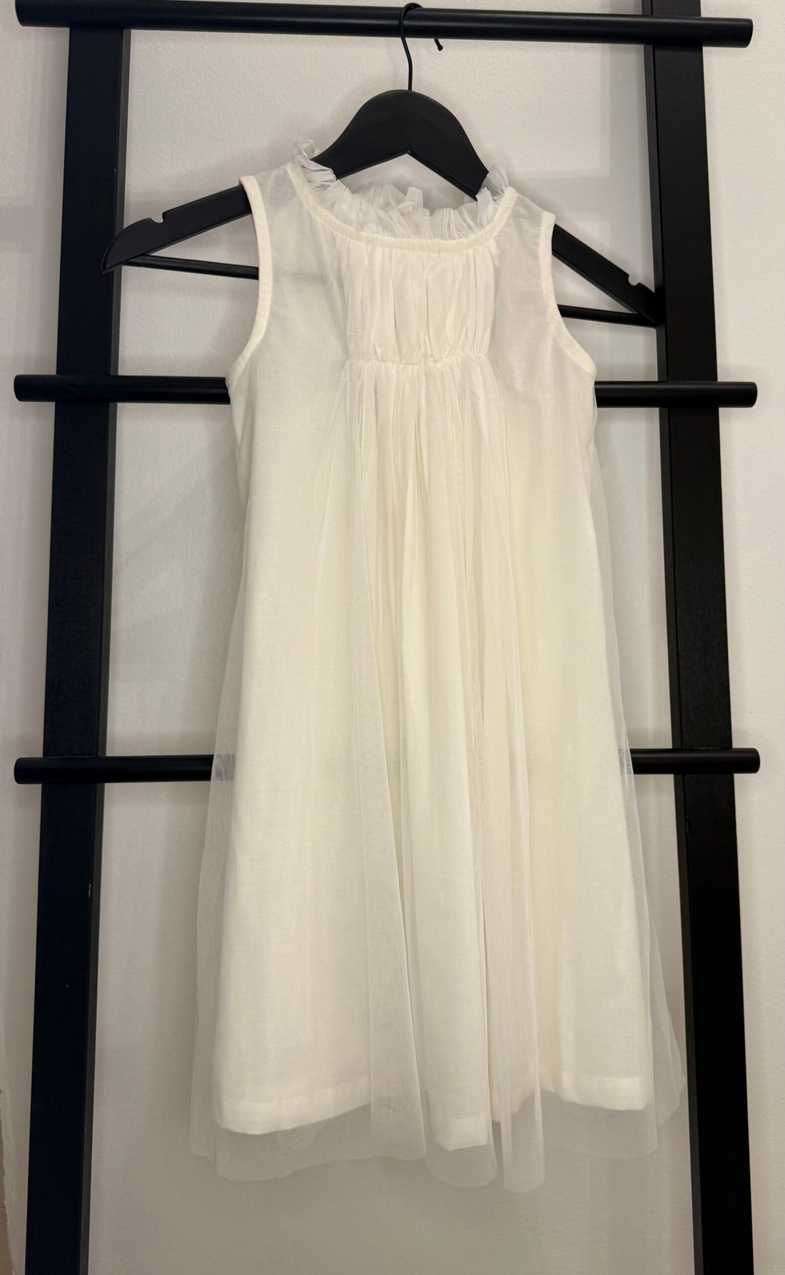 Elegant Lav Nylon Net Tulle Dress with Ruffle Kids and Infant