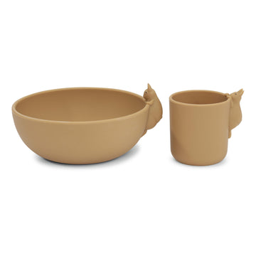 Bunny Bowl & Cup Set - Almond