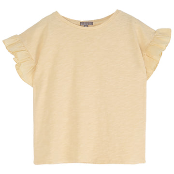 Old Girl Ruffled Tshirt - Vanilla