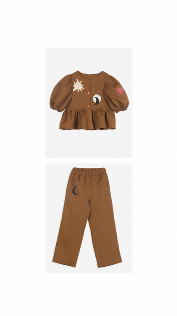 Balloon Shirt Linen & Stitched Pants Hazel Set