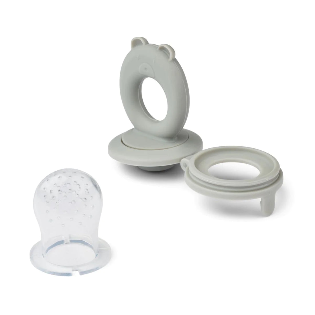 Miranda Bear Shape Food Feeder 2-Pack - Faune Green | Sandy