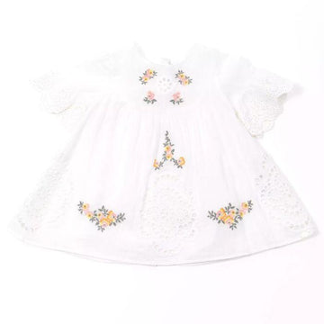 Blanc Floral Eyelit Dress