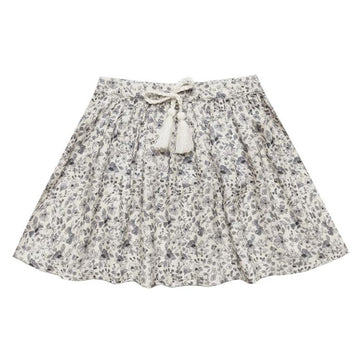 Blue Floral Mini Skirt