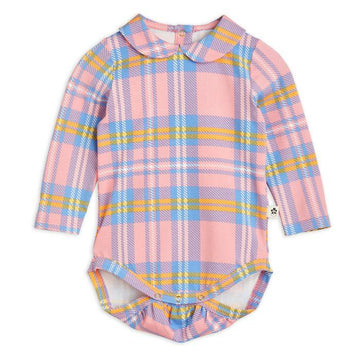 Check Long Sleeve Bodysuit