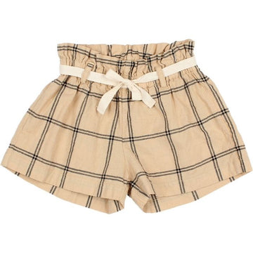 Cotton Check Short - Biscotto