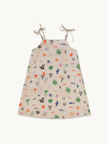 Child Linen Dress - Safari
