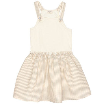 Rib Combi Dress - Sand