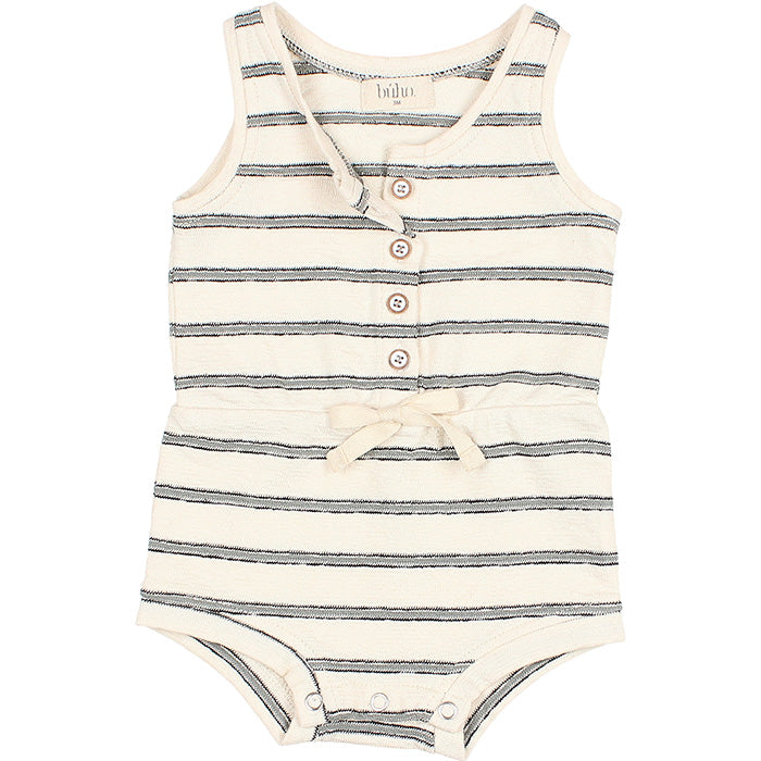 Navy Stripes Romper