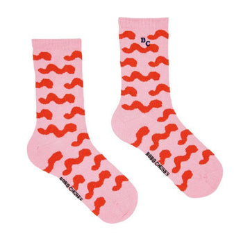 Waves All Over Long Socks
