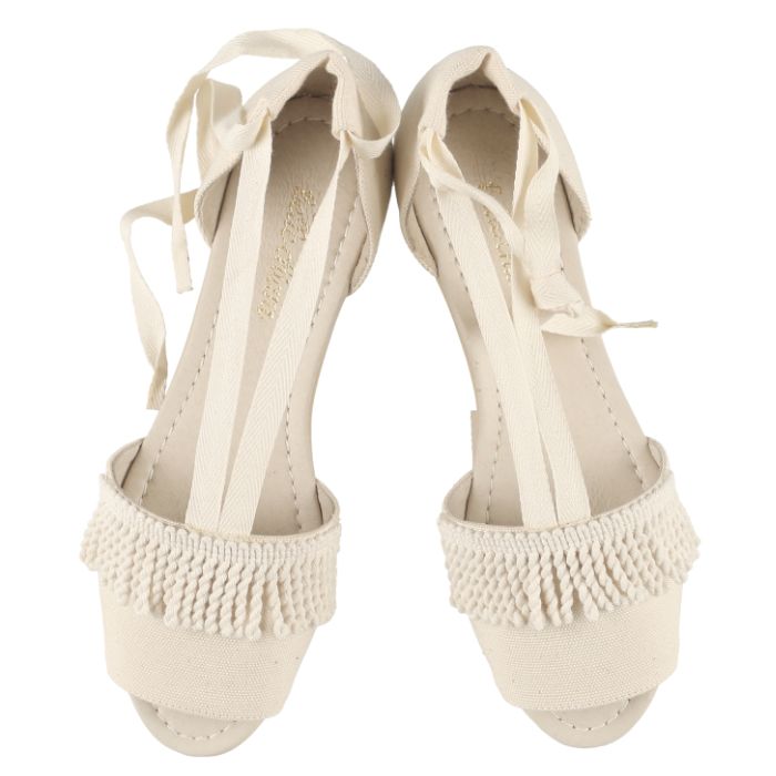 Ecru Fleece Espadrille