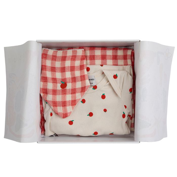 Tomato Overall Vichy Set