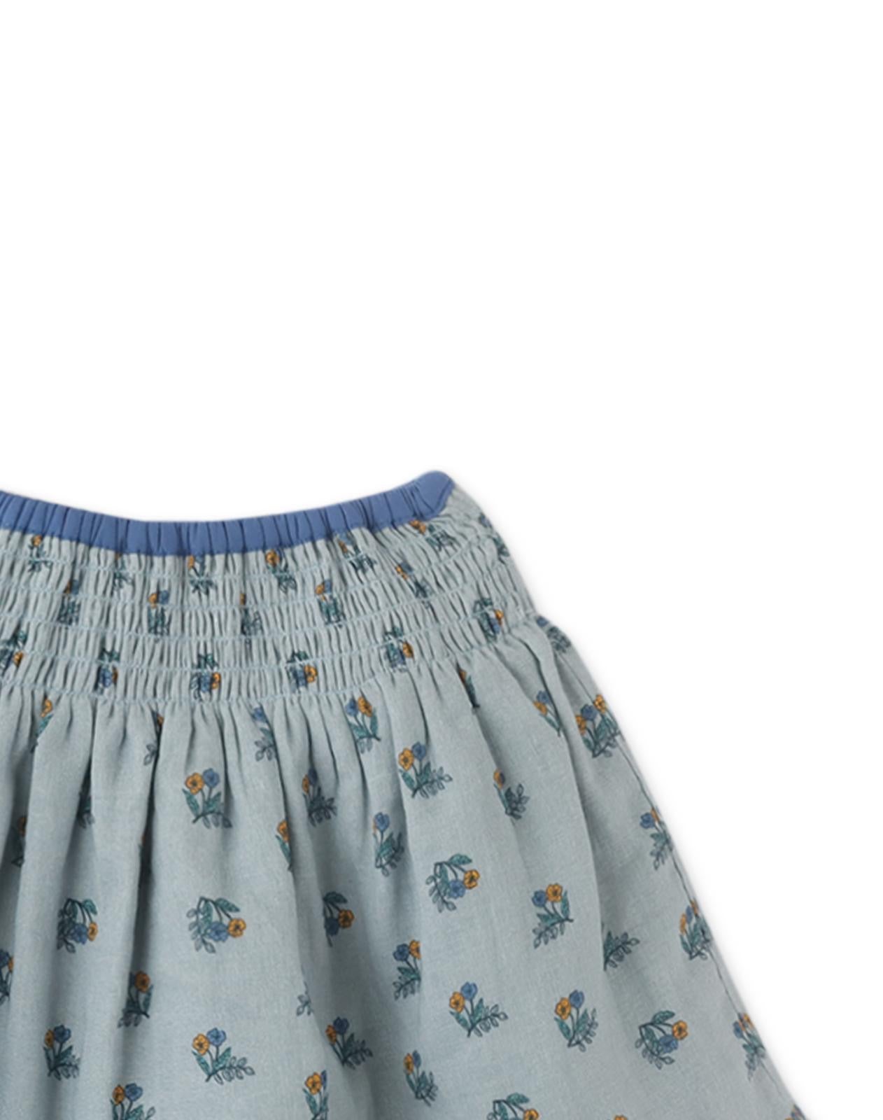 Baby Girl Floral Contrast Embro ( set )