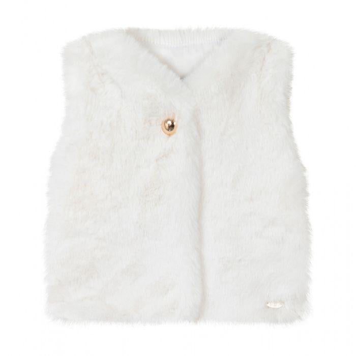Faux fur vest ( white )