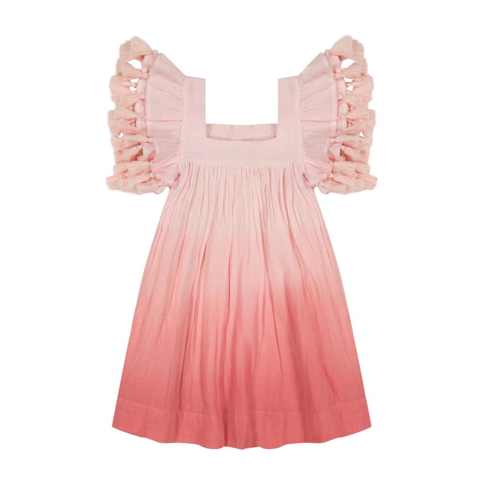 Serena Girls Tassel Dress Rose