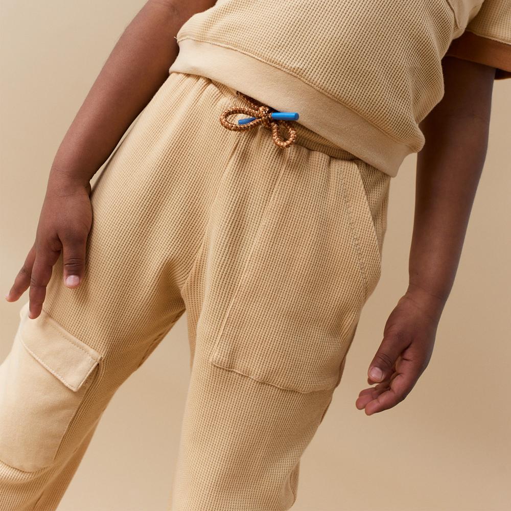 Knits T-Shirt and Pants Cotton Khaki (Set)