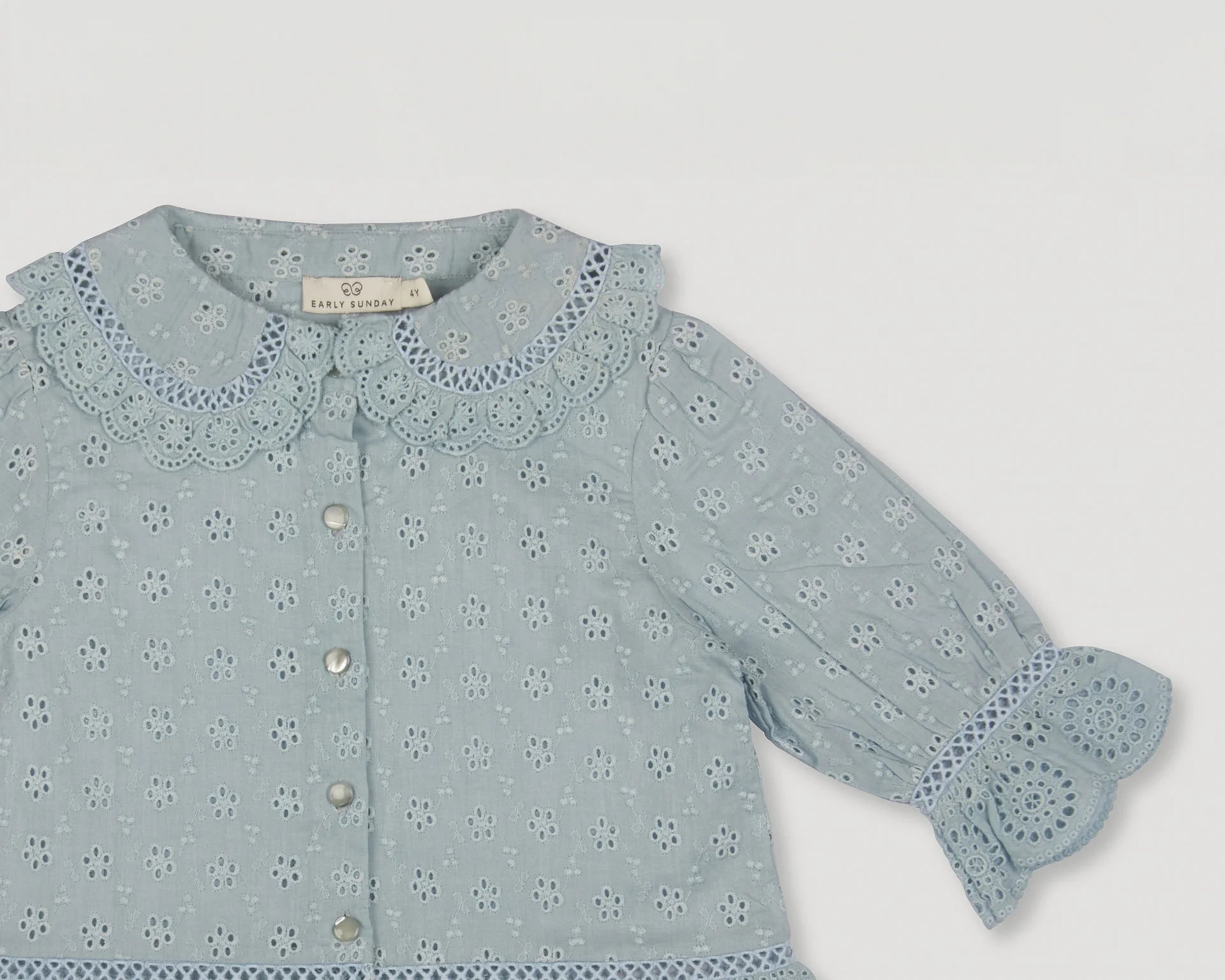 Irish Blouse Garder Flower & Roman Shorts Sea Dreamy (set)