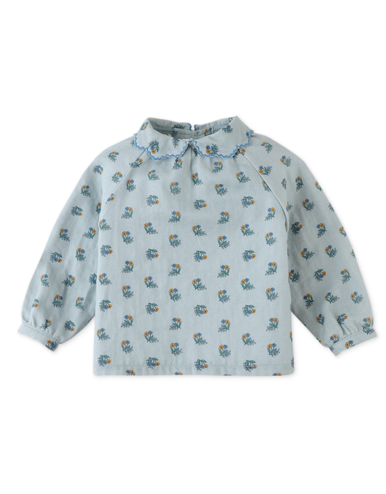 Baby Girl Floral Contrast Embro ( set )