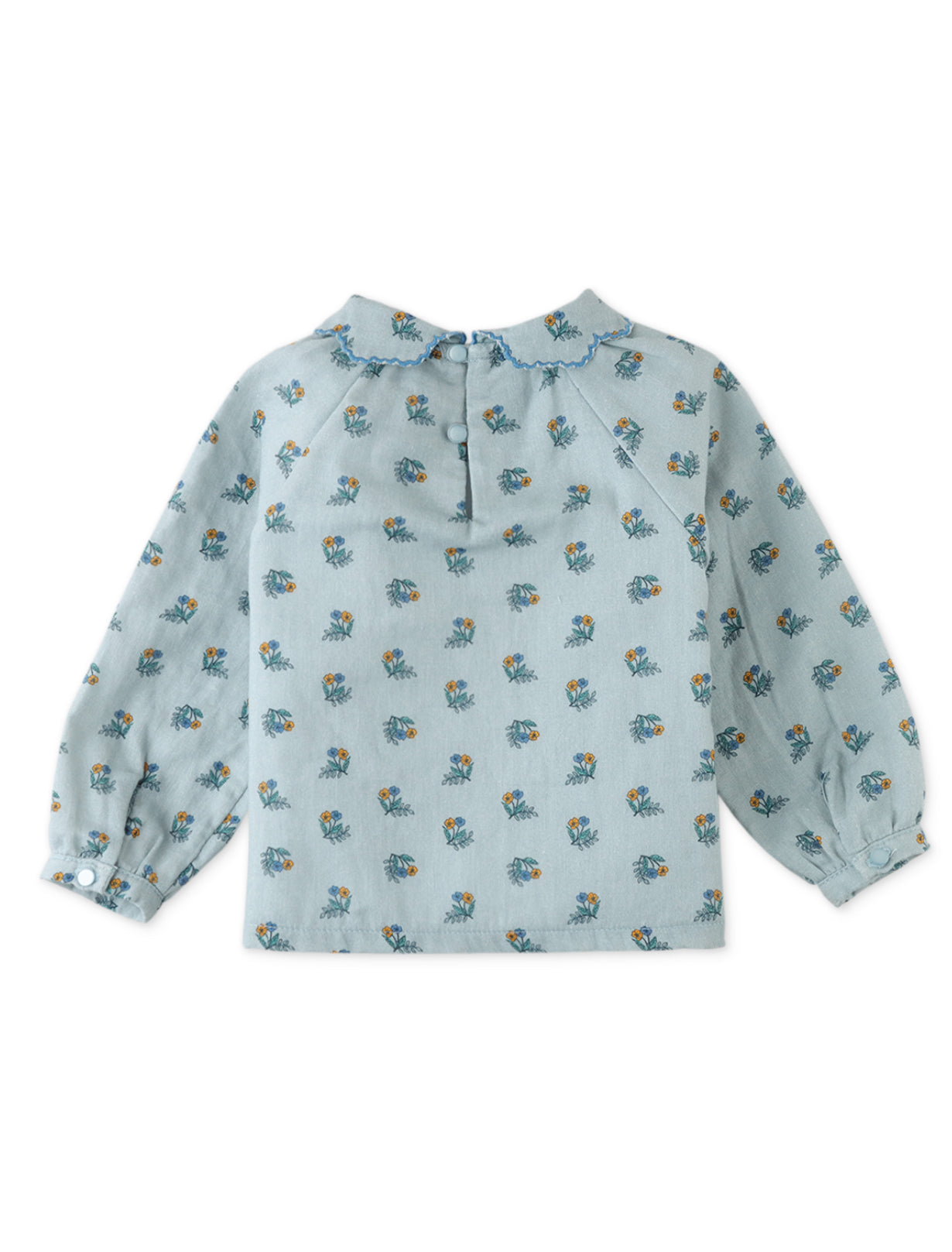 Baby Girl Floral Contrast Embro ( set )