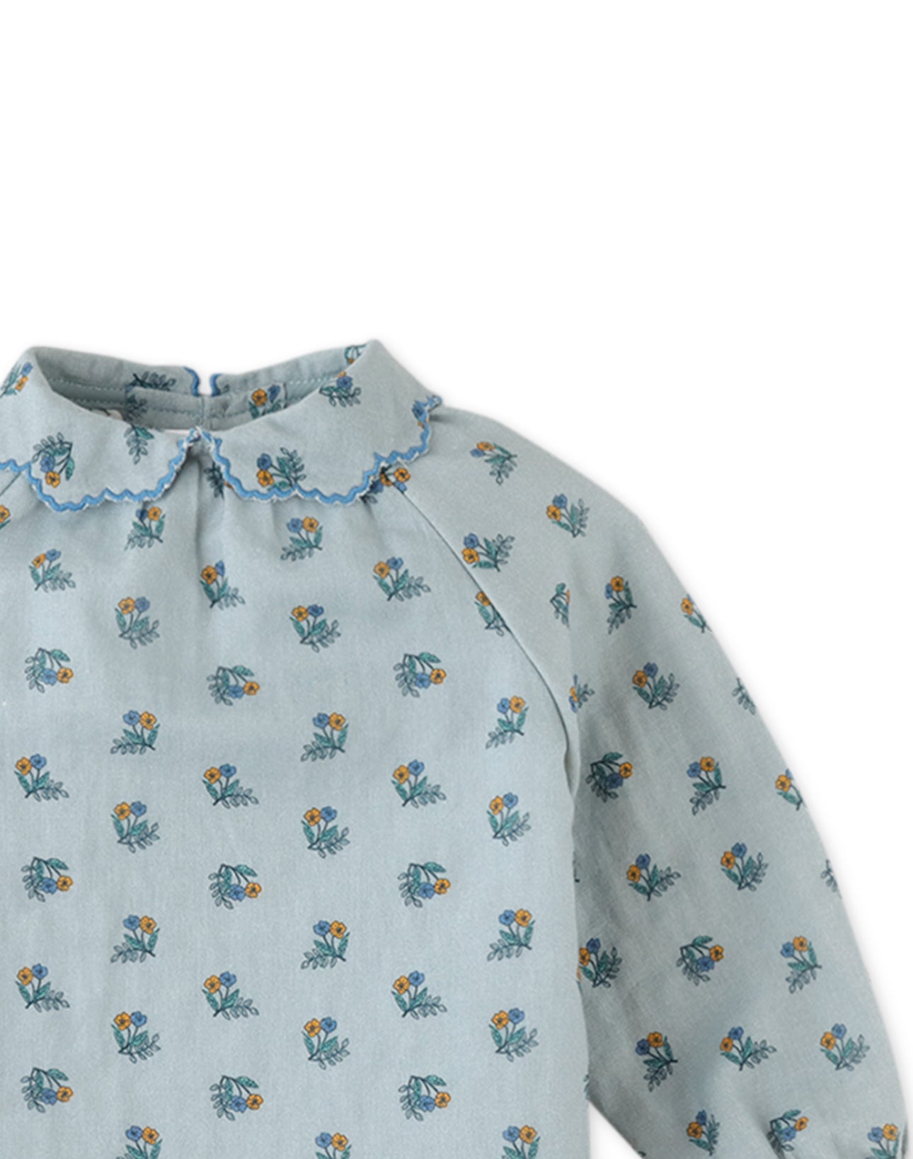 Baby Girl Floral Contrast Embro ( set )