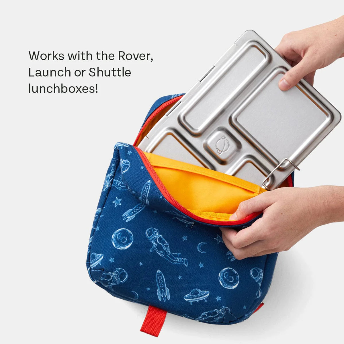 Lunch Tote Bag - pansy dashes