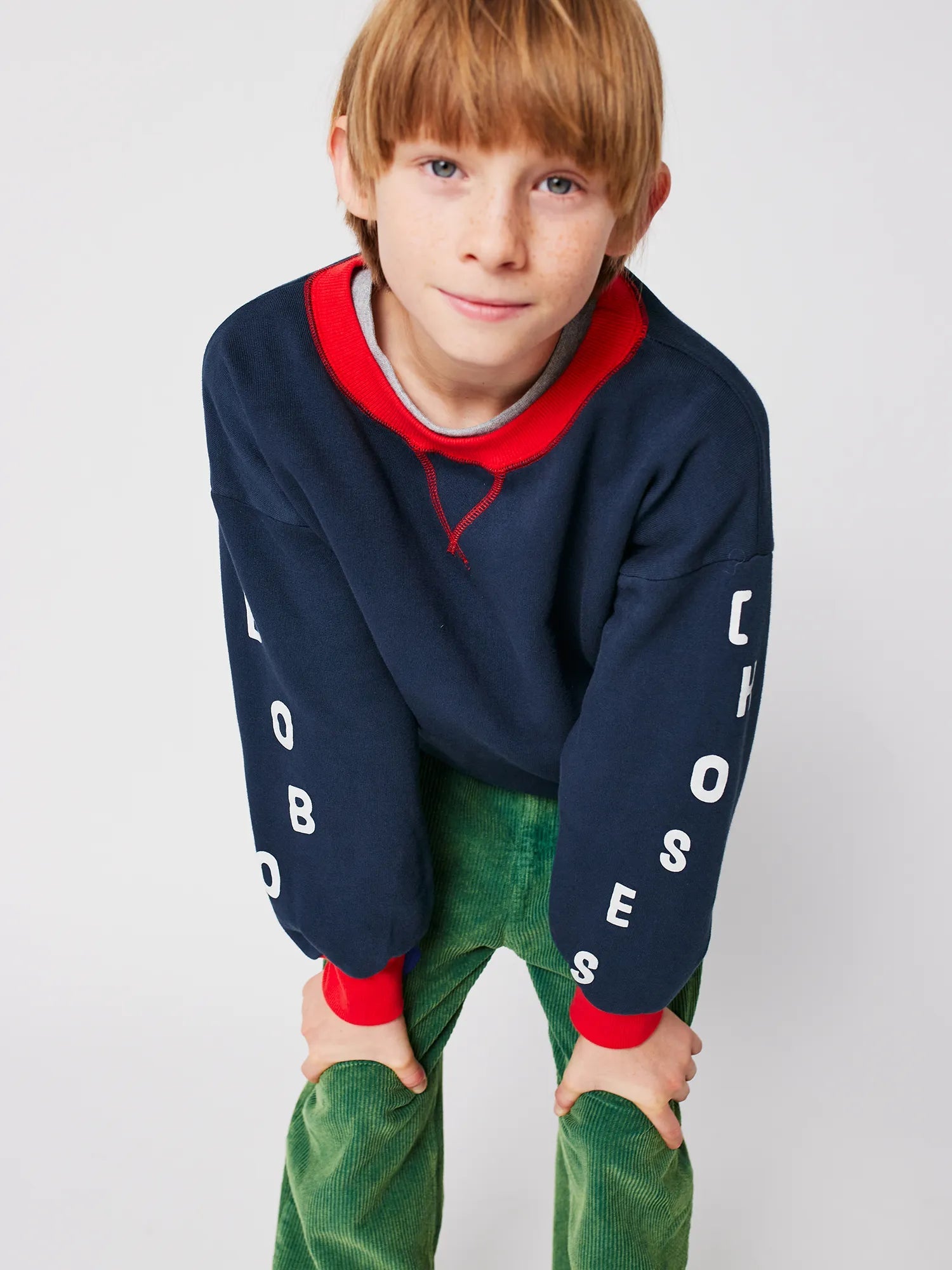 Bobo choses color block sweatshirt ( midnight blue )