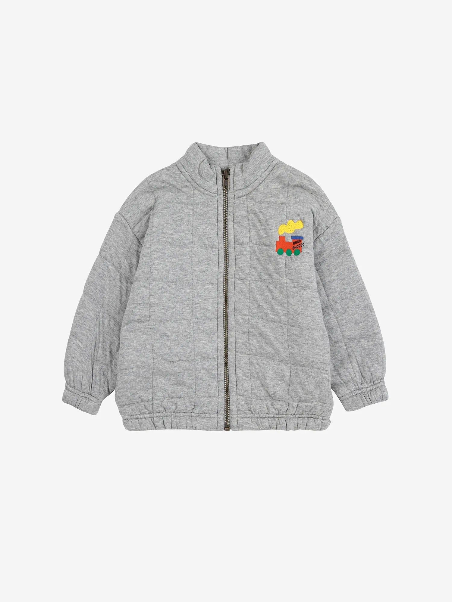 Bobo Choo Choo quilted zipped sweatshirt ( heather gray )