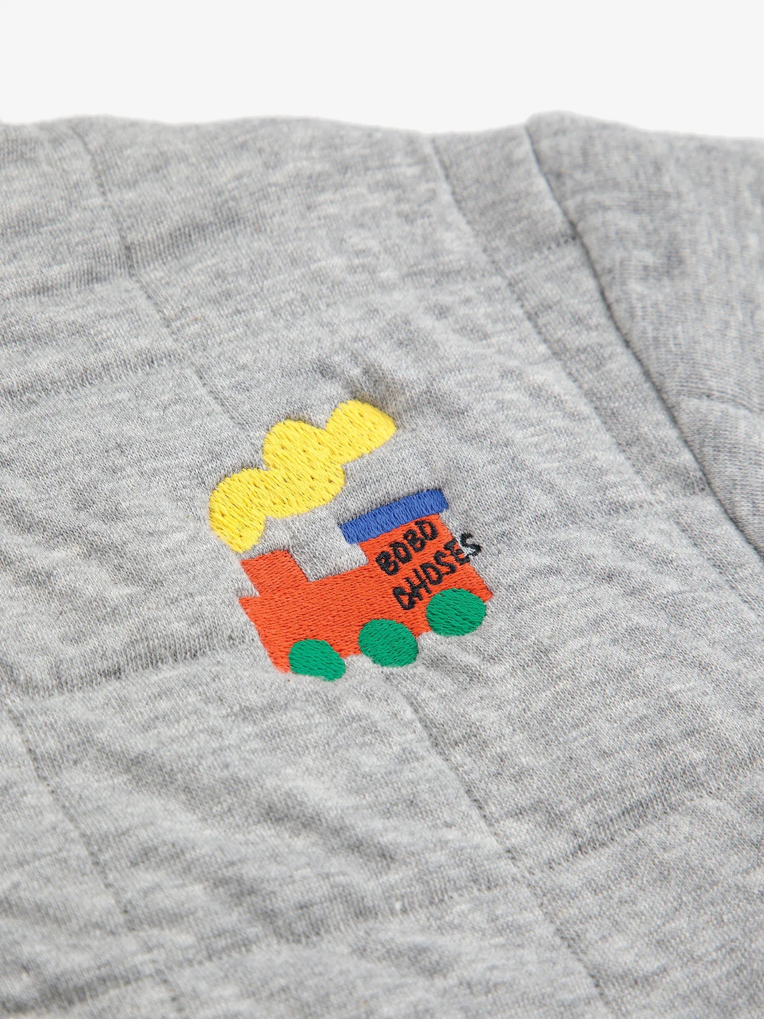 Bobo Choo Choo quilted zipped sweatshirt ( heather gray )