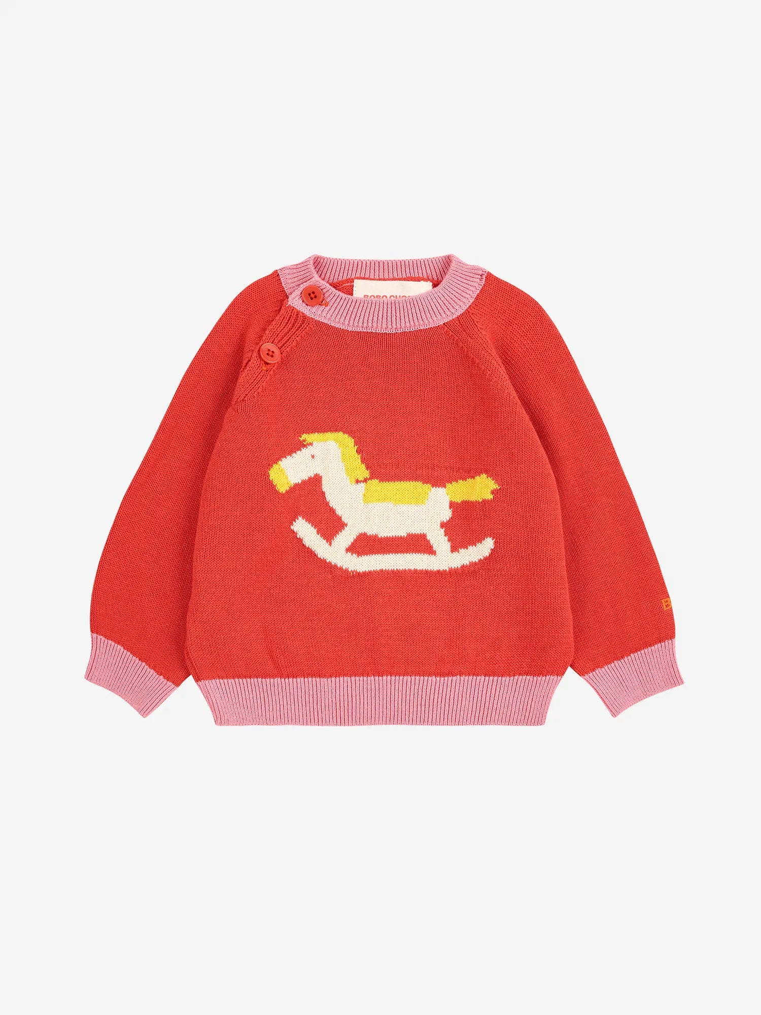 Rocking Horse jumper & knitted footed leggings & beanie ( SET )