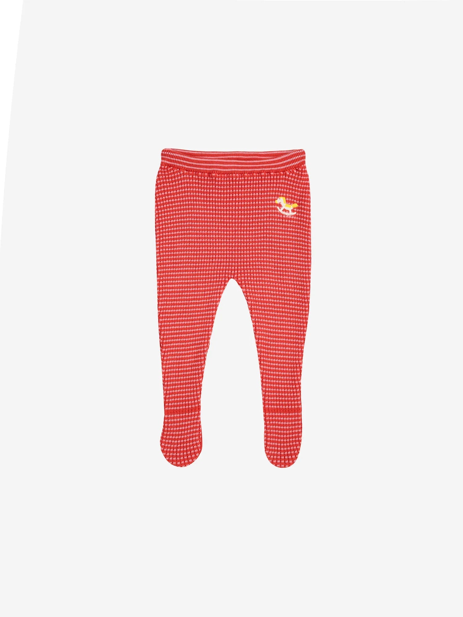 Rocking Horse jumper & knitted footed leggings & beanie ( SET )