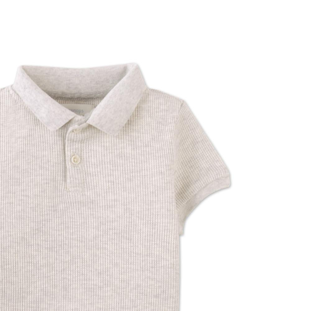 Baby Keith Waffle Knit Polo Shirt ( gray )