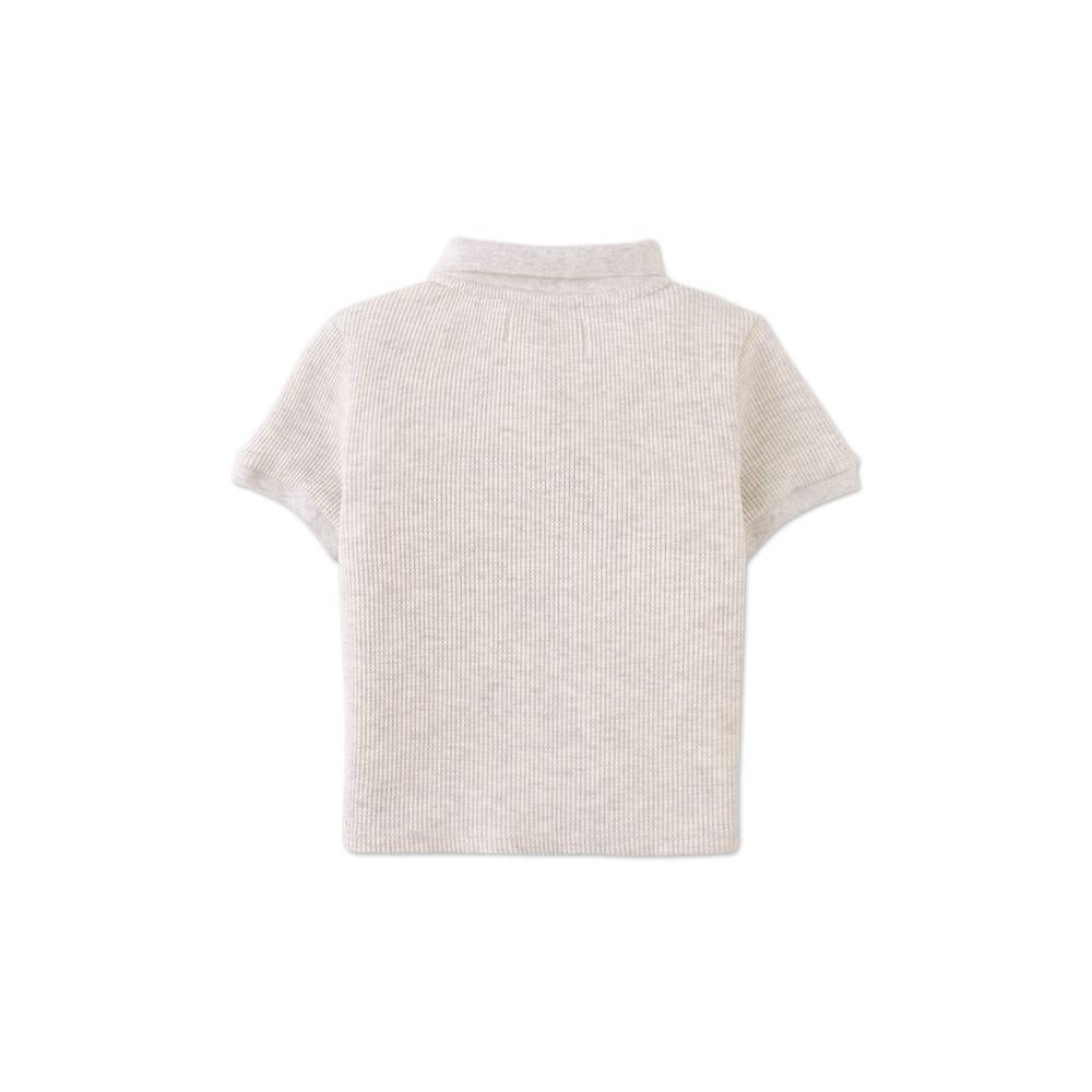 Baby Keith Waffle Knit Polo Shirt ( gray )