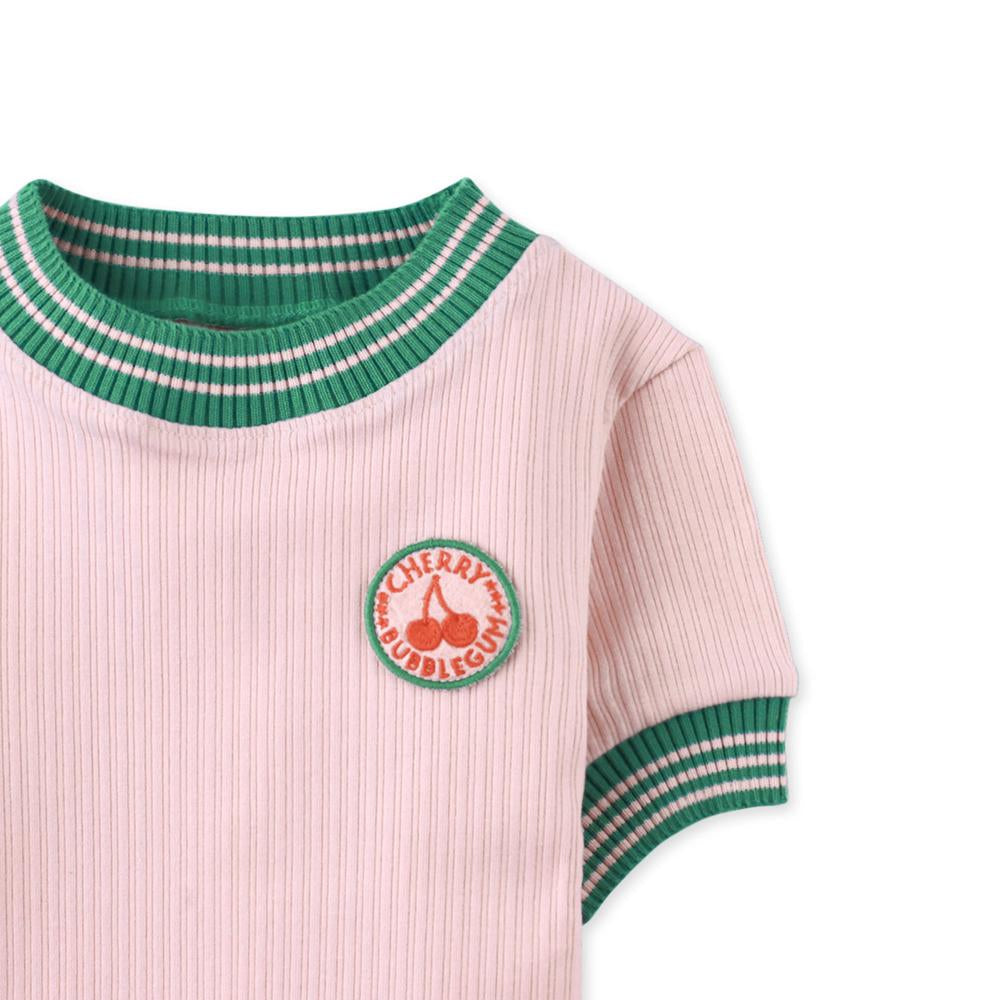 Emma Top with Embroidered Badge & Contrast Ribbing ( very tiny - choose bigger size )