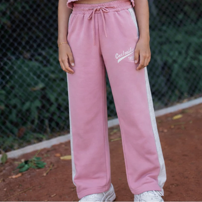 Wide jog pants & cut off hoodie ( SET )
